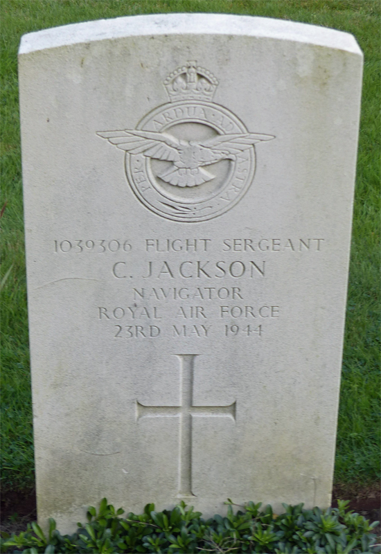 Sgt Crossley Jackson<br /><br /><br />died on active duty - May 23rd, 1944 - 103 Sqdn.